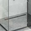 vidaXL Drain de Douche avec Couverture en Verre Noir 100 cm