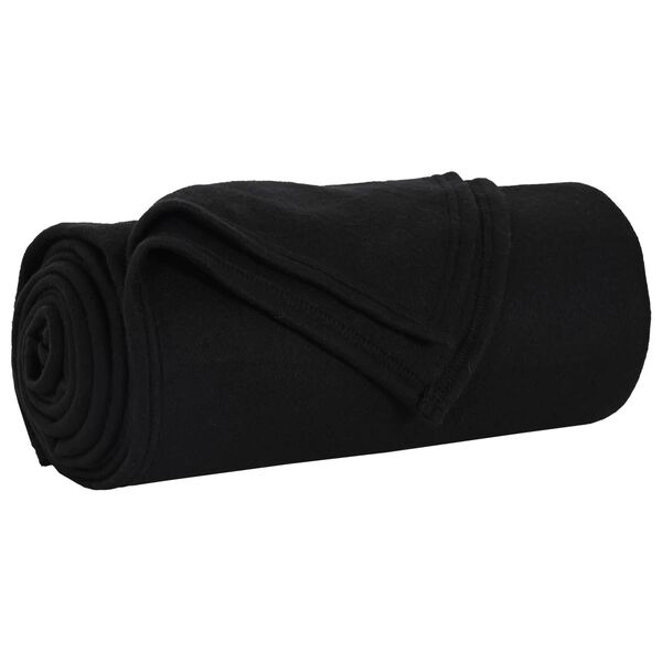 vidaXL Couvertures &agrave; jeter 24 pcs Noir 170 x 130 cm Toison