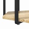 vidaXL Ensemble de tables d'appoint avec &eacute;tag&egrave;re 2 pcs Marron