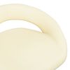 vidaXL Chaises pivotantes &agrave; manger lot de 2 cr&egrave;me similicuir
