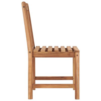 vidaXL Chaises de jardin lot de 4 avec coussins Bois de teck massif