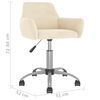vidaXL Chaises pivotantes &agrave; manger lot de 6 Cr&egrave;me Velours