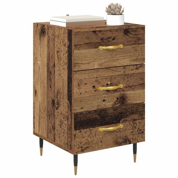 vidaXL Cabinet de chevet Bois ancien 40 x 40 x 66 cm Bois d'ingénierie