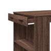 vidaXL Table de bar ch&ecirc;ne marron 102x70x103,5 cm bois d'ing&eacute;nierie