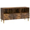 vidaXL Meuble TV 102 x 34,5 x 50 cm Ch&ecirc;ne fum&eacute; Bois d'ing&eacute;nierie