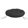 vidaXL Coussin rond noir &Oslash; 60 x11 cm tissu oxford