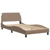 vidaXL Cadre de lit Viana sans matelas cappuccino 100x200 cm similicuir