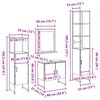 vidaXL Ensemble de mobilier de salle de bain avec porte 4 pcs Marron