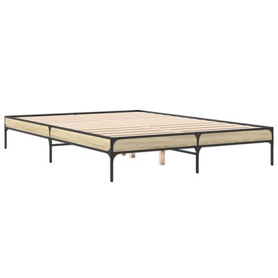 vidaXL Cadre de lit sans matelas chêne sonoma 140x200 cm