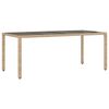 vidaXL Ensemble &agrave; manger de jardin et coussins 9 pcs beige rotin verre