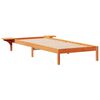vidaXL Cadre de lit avec tables de chevet Brun cire 80 x 220 cm