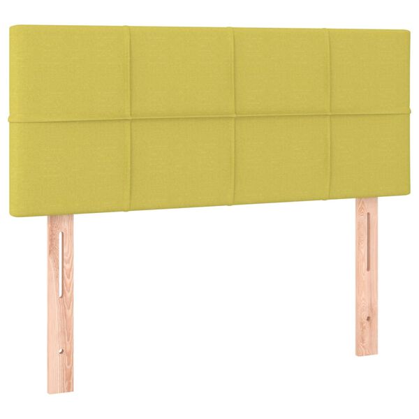 vidaXL T&ecirc;te de lit &agrave; LED Vert 80x5x78/88 cm Tissu