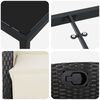 vidaXL Ensemble de salle &agrave; manger pour jardin 5 pcs Noir polyrotin