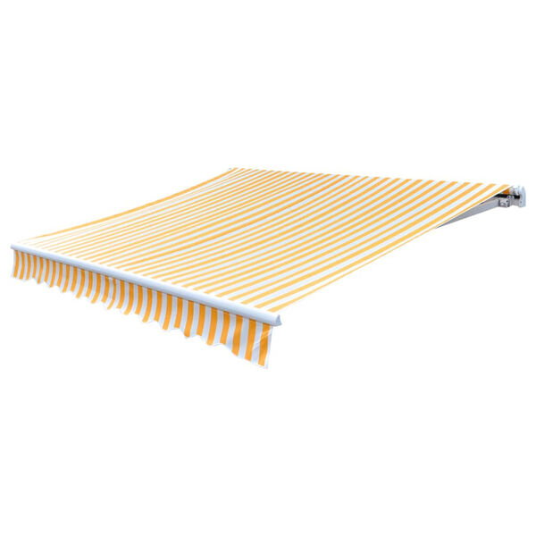 vidaXL Tissu d'auvent Jaune tournesol/blanc 3x2,5 m (cadre non inclus)