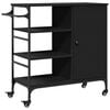 vidaXL Chariot de cuisine noir 87,5x38,5x84,5 cm bois d'ing&eacute;nierie