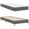 vidaXL Lit &agrave; ressorts avec matelas Gris fonc&eacute; 100 x 200 cm tissu