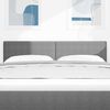 vidaXL T&ecirc;te de lit LED avec t&ecirc;te de lit Gris clair 144 cm Polyester