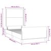 vidaXL Cadre de lit sans matelas marron fonc&eacute; 100x200 cm tissu
