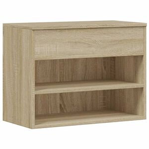 vidaXL Banc &agrave; chaussures Ch&ecirc;ne sonoma 60x30x45 cm Bois d&rsquo;ing&eacute;nierie