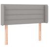 vidaXL T&ecirc;te de lit avec oreilles Gris clair 93x16x78/88 cm Tissu