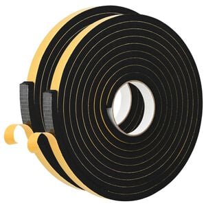 vidaXL Ruban adh&eacute;sif en mousse 2 pc Noir 15mm x 5m Mousse CR