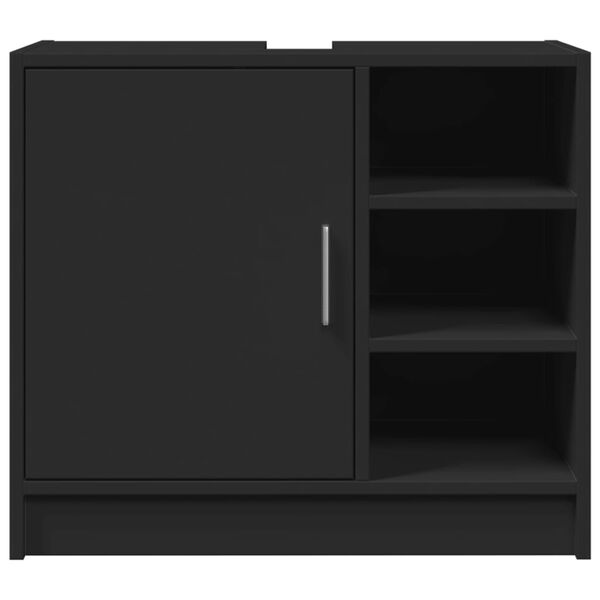 vidaXL Armoire d'&eacute;vier noir 63x29x55 cm bois d'ing&eacute;nierie