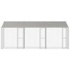 vidaXL Cage pour chien avec toit Argent&eacute; 600 x 200 x 258 cm