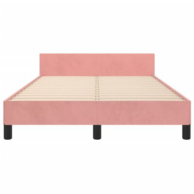 vidaXL Cadre de lit sans matelas rose 120x200 cm velours