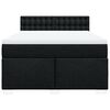 vidaXL Sommier &agrave; lattes de lit avec matelas Noir 160x200 cm Tissu