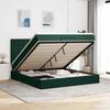 VidaXL Cadre de lit ottoman avec matelas vert fonc&eacute; 180x200cm velours