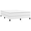 vidaXL Sommier &agrave; lattes de lit avec matelas Blanc 140x200cm Similicuir