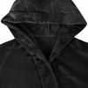 vidaXL Peignoir avec capuche Noir xxxl Flanelle