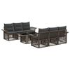 vidaXL Ensemble de canap&eacute; de jardin 7 pc Gris et Gris fonc&eacute; polyrotin