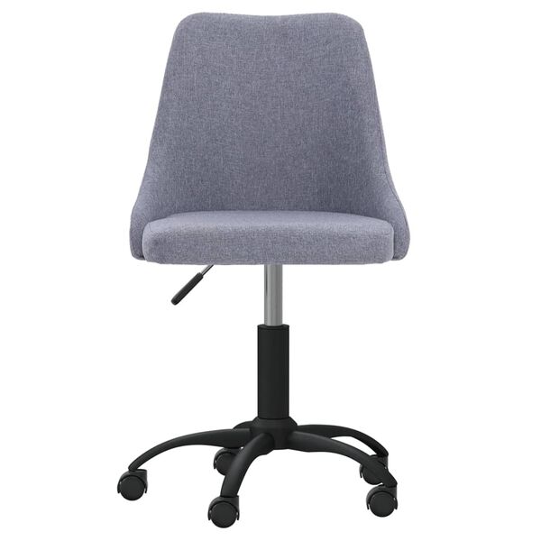 vidaXL Chaise pivotante &agrave; manger Gris clair Tissu