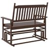 vidaXL Banc balancelle marron 118x70x104,5 cm bois massif de peuplier