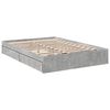 vidaXL Cadre de lit avec tiroirs sans matelas gris b&eacute;ton 140x190 cm