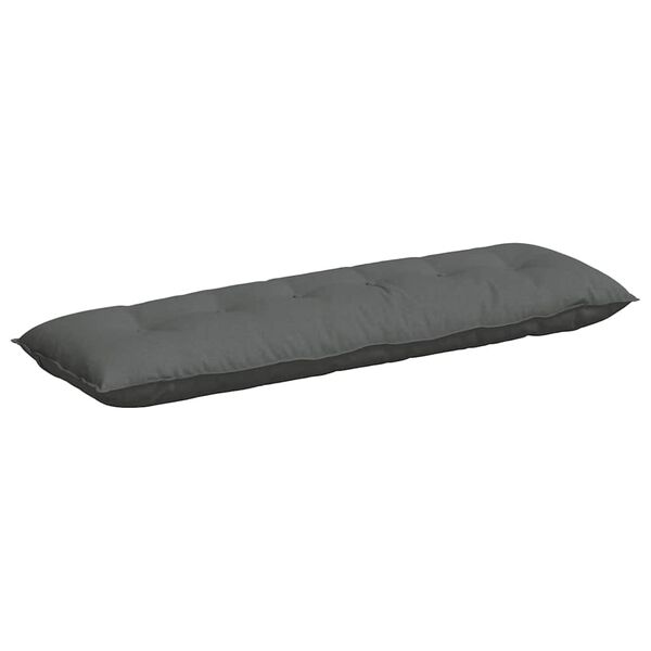 vidaXL Coussin de Dos Gris fonc&eacute; 160 x 19 x 50 cm tissu