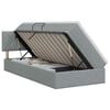 vidaXL Lit avec rangement et matelas Gris clair 90 x 190 cm Velours