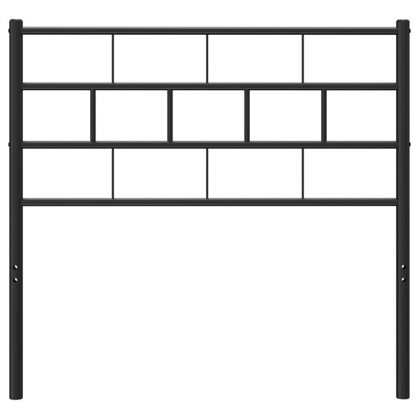 vidaXL T&ecirc;te de lit de remplacement m&eacute;tal noir 107 cm