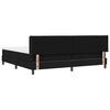 vidaXL Lit &agrave; ressorts avec matelas Noir 200 x 200 cm Polyester