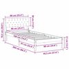vidaXL Cadre de lit Marron et taupe 90 x 190 cm Bois massif en pin