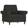 vidaXL Fauteuil avec repose-pied Noir 60 cm Tissu