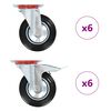vidaXL 12 pcs Roulettes pivotantes 160 mm