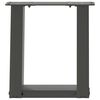vidaXL Pieds de table basse en U 2 pi&egrave;ces Anthracite 30 x (30-31) cm Acier