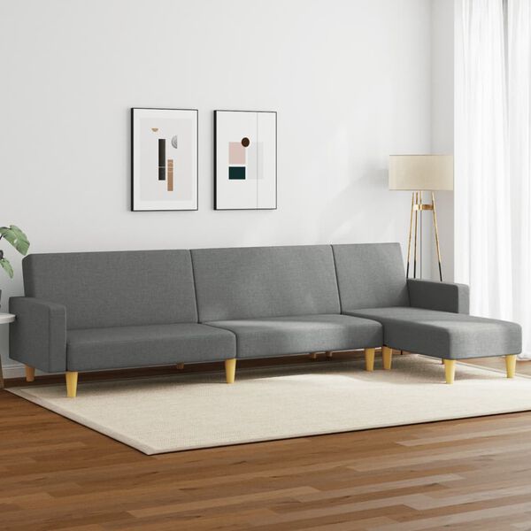 vidaXL Ensemble de canap&eacute;s 2 pcs gris fonc&eacute; tissu