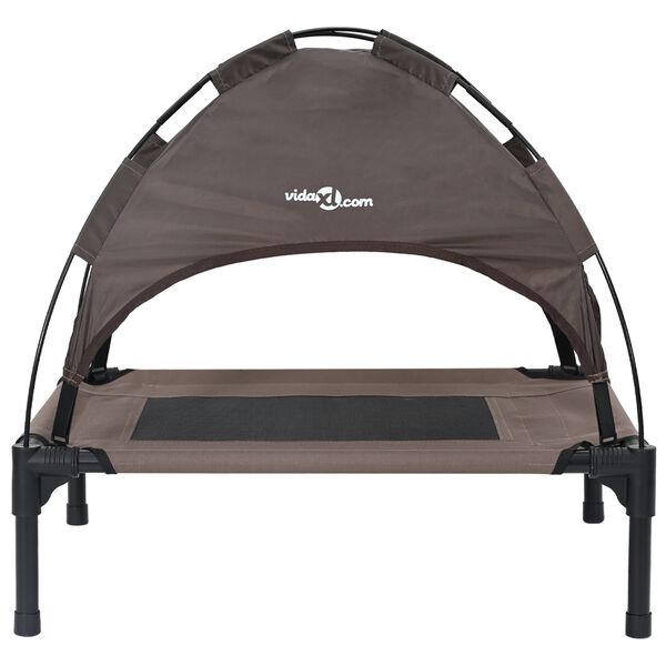 vidaXL Lit pour Chien Marron 76 x 62 x 70,5 cm Acier