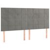 vidaXL Cadre de lit sans matelas gris clair velours
