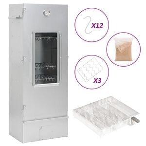vidaXL Fumoir &agrave; four &agrave; BBQ g&eacute;n&eacute;rateur de fum&eacute;e froide acier galvanis&eacute;