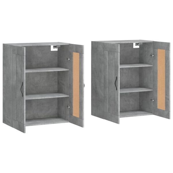 vidaXL Armoires murales 2 pcs gris b&eacute;ton bois d'ing&eacute;nierie