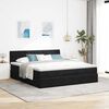 VidaXL Cadre de lit ottoman avec matelas noir 160x200 cm velours